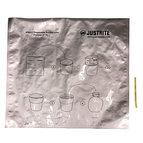 Justrite 26827 Еднократна подложка за кофи от алуминий / полиетилен с закручивающейся лента за съдове за пушачи (опаковка от 10 броя)