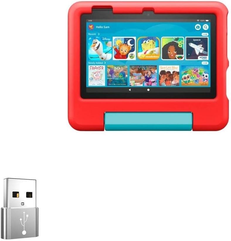 Адаптер BoxWave, който е съвместим с Fire 7 Деца (на 12-то поколение 2022) - Устройство за смяна на USB порт-A на C (5 sets), USB Type-C OTG