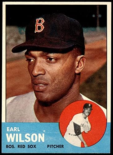 1963 Топпс 76 Ърл Уилсън Бостън Ред Сокс (бейзболна картичка) NM/MT Red Sox