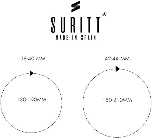 Suritt ® е съвместим с кожена каишка на Apple Watch Leo. 3 Цвят на ключалката и адаптер за избор (черен / сребърен/златен) (Серия 8,