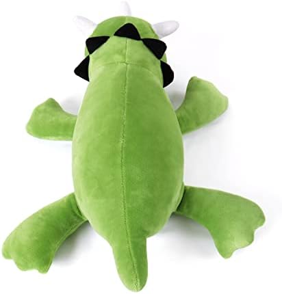 PopMeme Утяжеленная Плюшен Възглавница с Динозавром 24 3,5 килограма, Зелена Утяжеленная Плюшен играчка с Динозавром, Плюшени Играчки, за да
