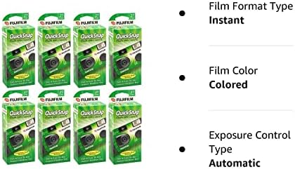 Камера за еднократна употреба Fujifilm Quicksnap Flash 400 със светкавица, комплект от 8