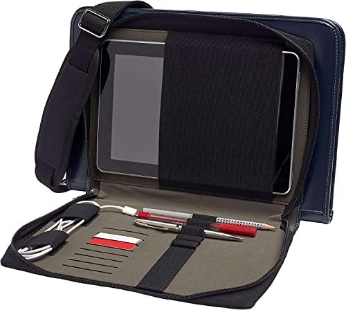 Син кожен калъф-месинджър за лаптоп Broonel - Съвместима с Lenovo IdeaPad 330S 14