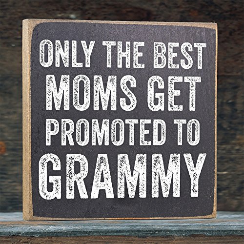 Само най-добрите майки ще Получат увеличение на Грами - Подаръци за баба и дядо - Дървена табела в селски стил - Малки стикери с Надписи -