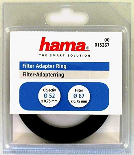 Преходни пръстен за филтър Hama за обектив 52 мм и филтър е 67 мм, Черна