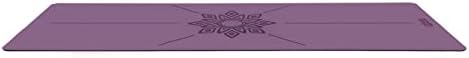 RORU Concept Sun Series Тъмно лилаво Еко-килимче за йога с голяма чанта-тоут, Черен, Моющийся, регулируема по - Естествен нескользящий