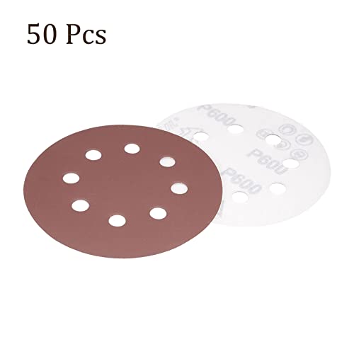 Kozelo 50 Бр. Шлифовъчни дискове с накладки под формата на куката и примката - [5 инча x 600 зернистостей] шкурка от алуминиев
