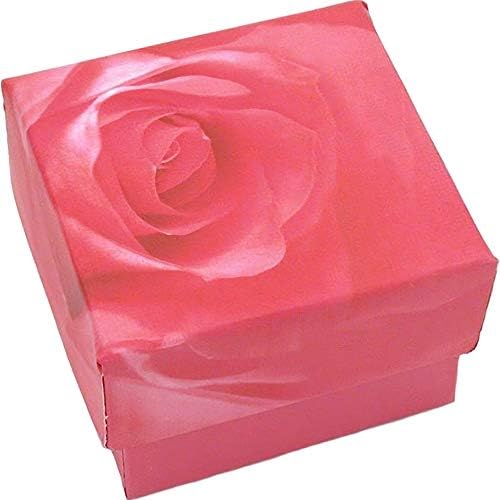 25 Розови Розови Памучни Пръстени Подаръчни Кутии За Бижута Дисплей