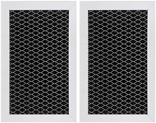 Подмяна на въглероден филтър за микровълнова печка GE JX81J, WB02X11536, WB06X10823 Микровълновата, филтър 6.15 x 3.95 (2 опаковки)