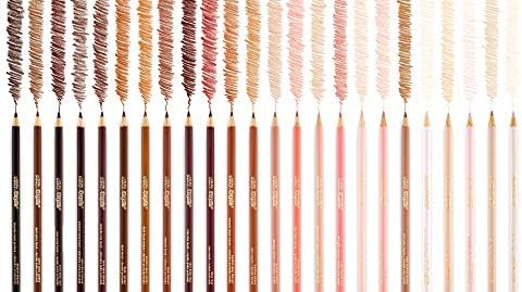 Цветни моливи Crayola Colors of The World - Различни цветове (опаковка от 24 броя) | Цветове, подходящи нюанси на кожата от цял