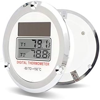 PerfectPrime TC0355, 2-Канален Дигитален Термометър НПМ с двоен Дисплей, Низкотемпературный, Работещ на Слънчеви Батерии Термистор