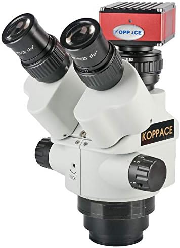 Тринокулярный стереоизмерительный микроскоп KOPPACE 3.5 X-180X HD с 13,3-инчов HD-дисплей ви позволява да правите снимки и видео