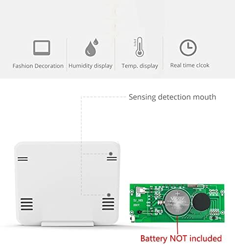 XLXZT Мултифункционален Термометър, Влагомер Автоматичен Електронен Монитор на Температурата И Влажността Часовници С Голям LCD екран