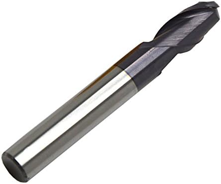 Радиус на Wokesi 1 мм, диаметър на рязане 2 мм, диаметър на опашка от 4 мм, 75 мм, HRC55, 2 канали, цилиндрична форма, TiAlN