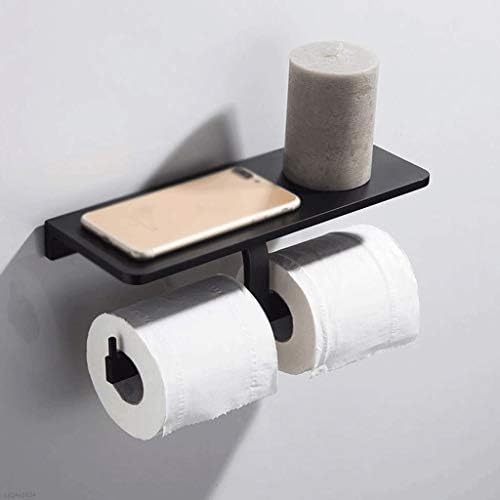 Държач за Тоалетна хартия SXNBH -Държач за Тоалетна хартия с две Ролки с Рафт за Телефон, Диспенсер за хартиени Кърпички в Банята