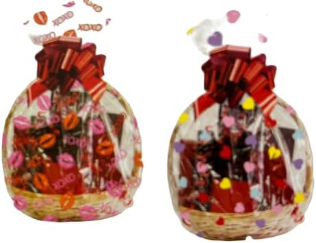 Пакети за кошници с подаръци Pam's Glam с закручивающимися завязками за голяма кошница с дължина до 25 см - Включват в себе си два различни пакета