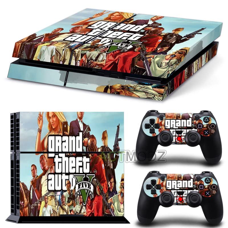 За PS4 ОБИЧАЙНАТА игра Grand GTA Theft And Auto Стикер на корицата на PS4 или PS5 За конзолата PlayStation 4 или 5 и контролери Vinyl Стикер