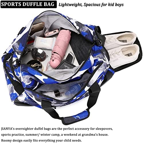 Детска Спортна чанта JIANYA за момчета, Спортна чанта за Фитнес зала с Отделение за обувки и за Мокри джоб, Чанта за Носене