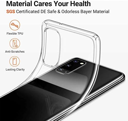 Калъф за телефон HHUAN за ZTE Blade X1 5G (6,50 инча) със защитно фолио от закалено стъкло, прозрачно защитно фолио от мек силиконов