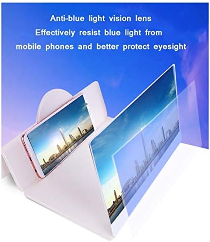 Преносим Проектор Екран 12 Сгъваем Усилвател на екрана на смартфон, Преносим Анти-Синя светлина 3D Лупа Проектор Лупа на