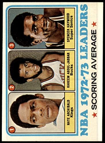 1973 - № 154 средно по издуто за крикет в НБА Лидерите на Нейт Арчибалд / Карим Абдул-Джабар / Спенсър Хейууд Канзас Сити /