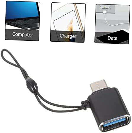 Адаптер за зарядно устройство SOLUSTRE 5 бр. Женски Черен Мъжки USB-c USB Конвертор Тип на Адаптера за телефона Type-c USB-C Адаптер