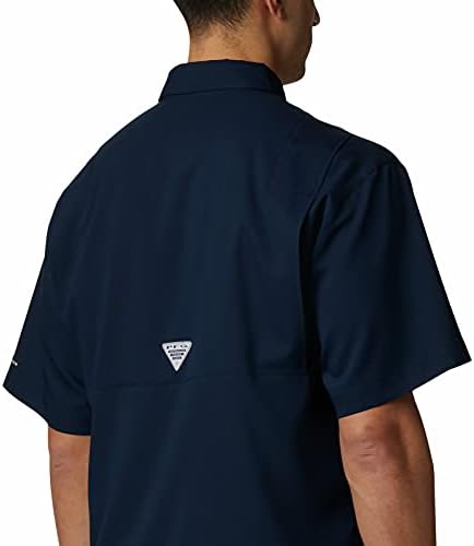 Мъжка риза Tamiami с къс ръкав Columbia NCAA Auburn Тайгърс, XX-Големи, Тъмно син