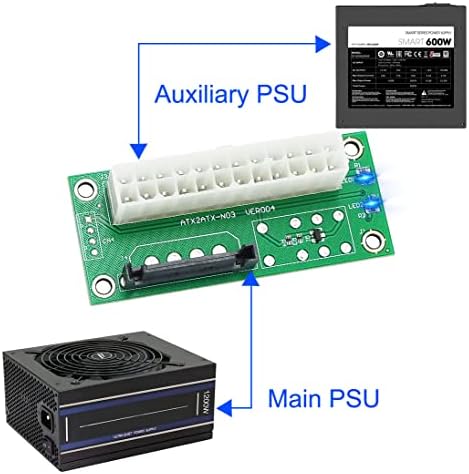Двоен конектор за захранване Add2PSU, няколко адаптери на захранване, Синхронно такса за хранене, за да Добавите 2PSU с led