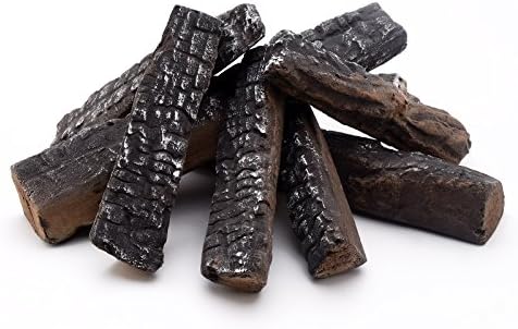 Камина ignis в етанол, подобни на дърва за огрев, декоративни овъглени клони, комплект от 8 части за газ, камина и кострищ.