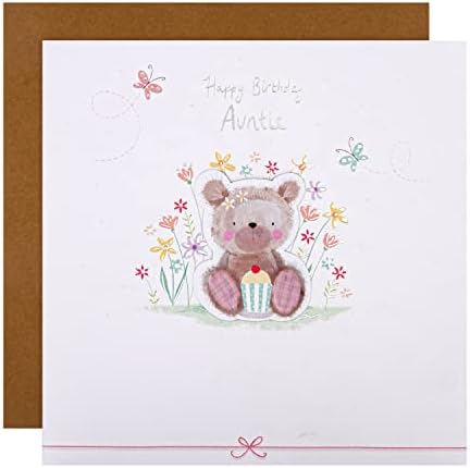 Маркова голяма картичка за рожден ден на леля - сладък дизайн плюшено печене на кекс