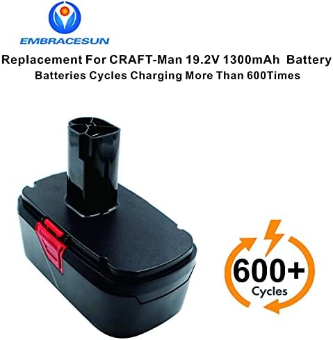 EMBRACESUN 1300 mah Батерия за Преносим Калъф CFM19.2A NiCad Батерия 19,2 В Замяна за Craftman 19,2 В Батерията 315.114852 315.101540