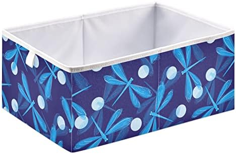 CaTaKu Сладки Сини Кутии за съхранение на Кубчета-водни Кончета за Организиране, Правоъгълни Тъканни Кубчета За съхранение на Кутии за съхранение