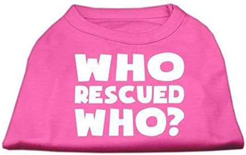 Тениска с Трафаретным принтом Mirage Pet Products Who Rescued Who, X-Small, Лилаво