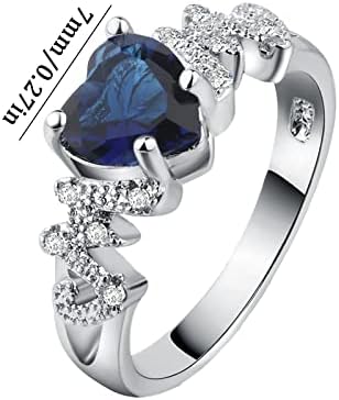 2023 Ново Дамско Годежен Пръстен с Диамант, Декорация във формата на прасковен цвят Сърце, Пръстен за майки с диамантен пръстен, Пръстен за