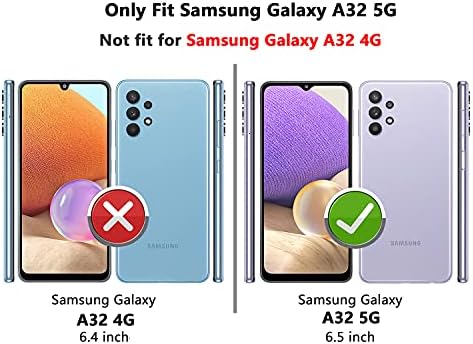 Калъф YZOK за Samsung Galaxy A32 5G, калъф Galaxy A32 5G, с HD-защита за екрана, [Военен клас] Околовръстен Автомобилна поставка