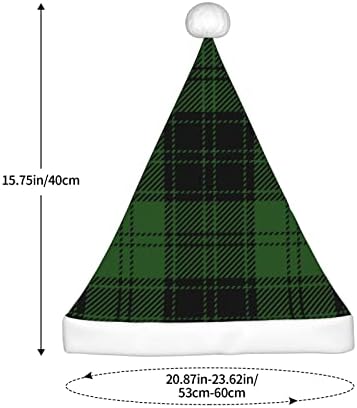 Коледна шапка MISTHO Коледа в Зелена и черна клетка за коледната и новогодишната партита ще Създаде празнична атмосфера за възрастни унисекс