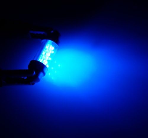 Tuningpros LEDDL-31M-B6 Куполна Лампа, led Лампи Festoom 31 мм, 6 светодиоди в синьо, комплект от 2 теми