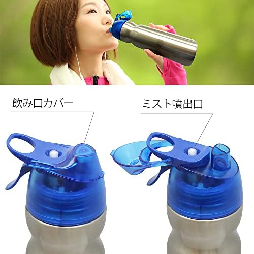 Бутилка за студено за пиене Daisaku Шоджи DMSS2-BL Drink Mist SS от Неръждаема Стомана с Вакуумна изолация и функция Охлаждане Мъгла, Синя Обикновена