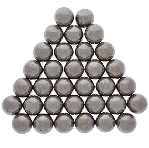 Хипнотични скъпоценни камъни: 10 бр. сребърни магнитни гематитовых топки с размер 0,75 инча - Обемни керамични феритни магнити за бродерия, Хоби, хладилник, наука, прои