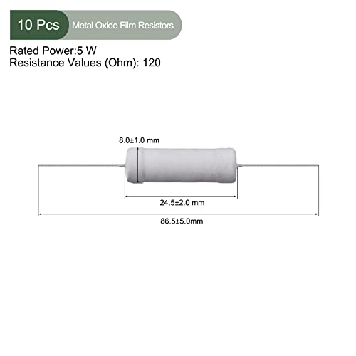 YOKIVE 10 Бр. филм резистори от метален окис, Аксиален полето резистор, Поддържат нормалната работа на веригата, отлични за