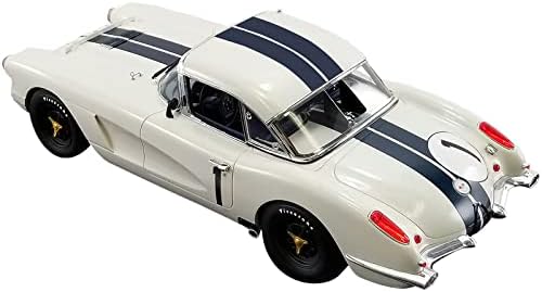 Играчка на пишеща машина Chevy Corvette #1 Бригс Кънингам - Бил Кимбърли Б. В. Кънингам 24 часа на Льо Ман (1960) 1/18 Модел на колата от Real Art Replicas 18013