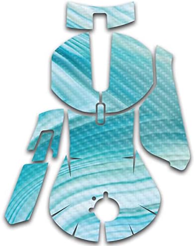 Обшивка MightySkins от въглеродни влакна, съвместими с игри на мишката SteelSeries Съперник 5 - Аквамариновый кварц | Защитно,