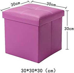 Столче за съхранение на EYHLKM Може да Седне На Пейката за Цветни Кожени обувки с Капак, Столче за Кутия за съхранение на играчки (Цвят: B)