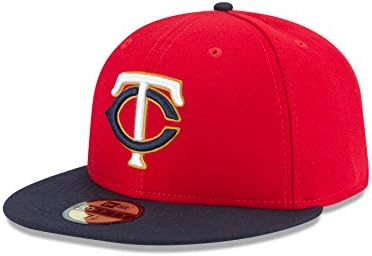 Бейзболна шапка New Era MLB Minnesota Twins Alt 2 AC в полето 59 фута хипита, Размер 6 7/8, червена