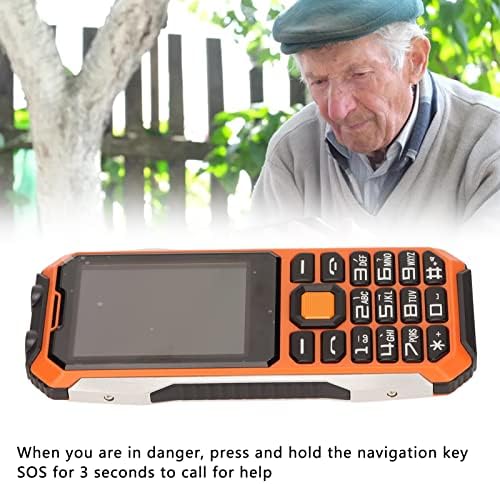 Мобилен телефон Heayzoki 2G за възрастните Хора, телефон Отключени, Голям бутон с две SIM карти, 2.4-инчов HD екран, 6800 mah, Дълъг живот