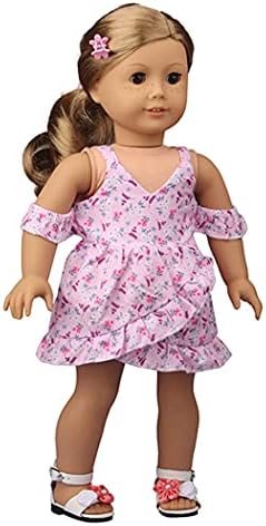 Куклено Рокля FunPa с Цветен Модел, Всекидневни Прост Мека Кукла Костюм, стоп-моушън Облекло за Кукли от 18 инча