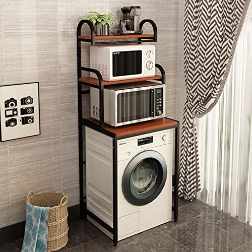 Рамки за съхранение на перални машини BKGDO, Подова Поставка за Тоалетна, Решетчатая Стойка за пералната машина от Въглеродна стомана, 3-Ярусная Стойка за пералната м?