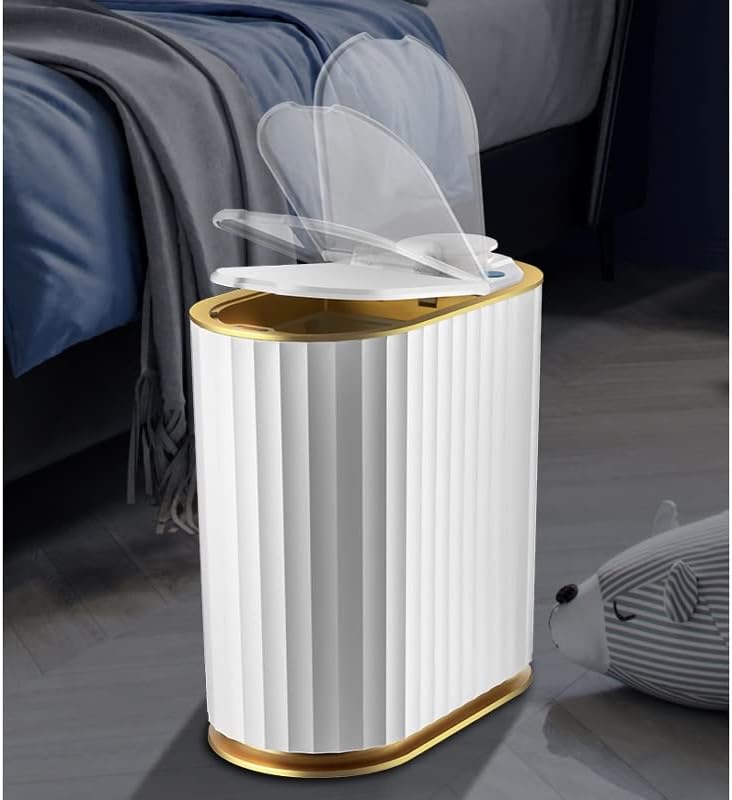 SKREOJF Ароматерапевтическое умно кошчето за боклук за Баня, тоалетна, настолен интелигентен сензорен боклуци кофи с освежителем за ароматерапия