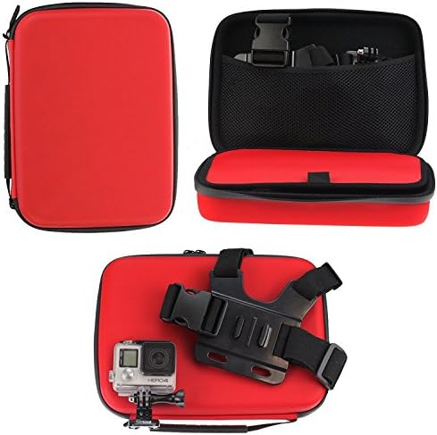 Калъф/панел за екшън камери Navitech Red, удароустойчив, Съвместим с камера Campark ACT73R 4K, Широкоугольной 16-Мегапикселова WiFi