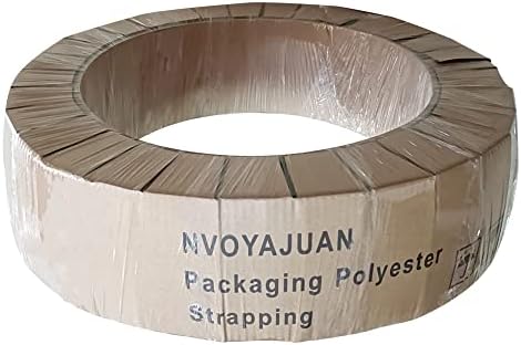Опаковка NVOYAJUAN Комплект за вратовръзка от полиестер (PET) 1/2 X 3200 и ролка за вратовръзка от полиестер (PET) с релефни 1/2 x.026